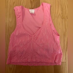 Altard State Pink Textured Sleeveless Tank